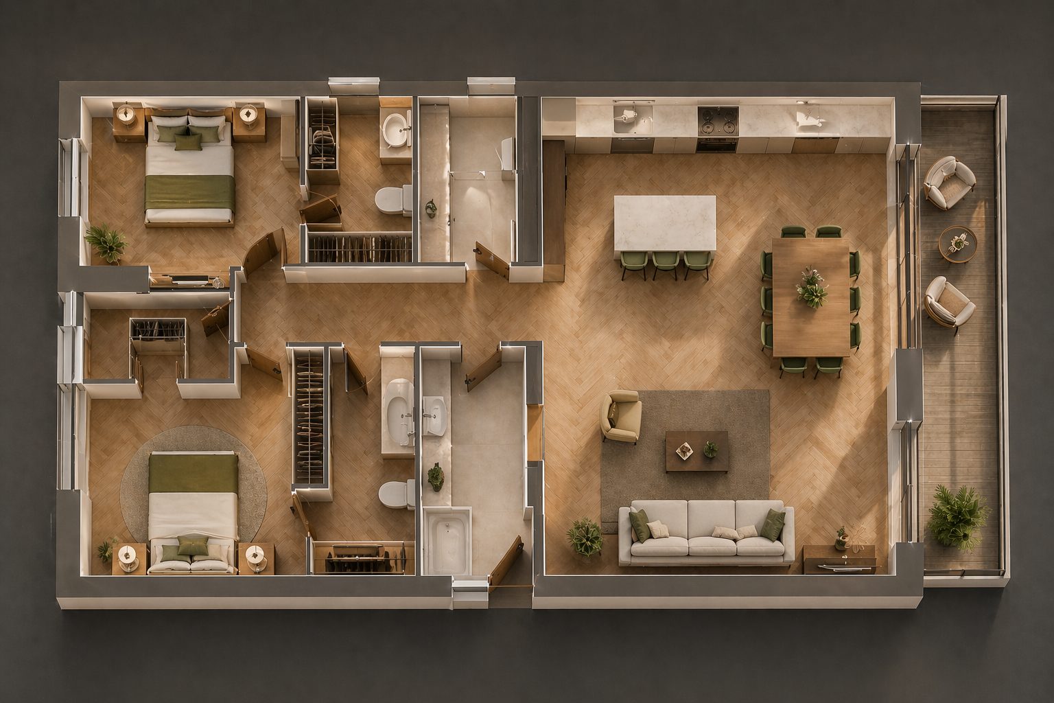 Après rénovation : appartement rénové clé en main